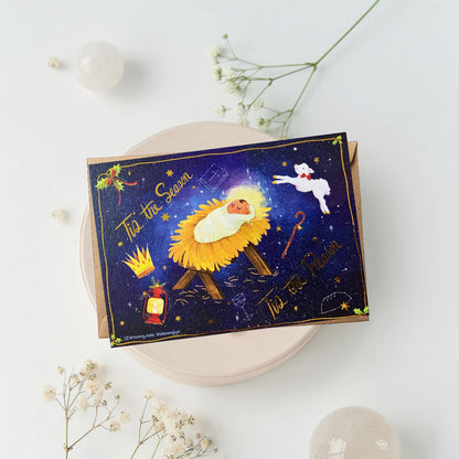 Baby Jesus Christmas Card