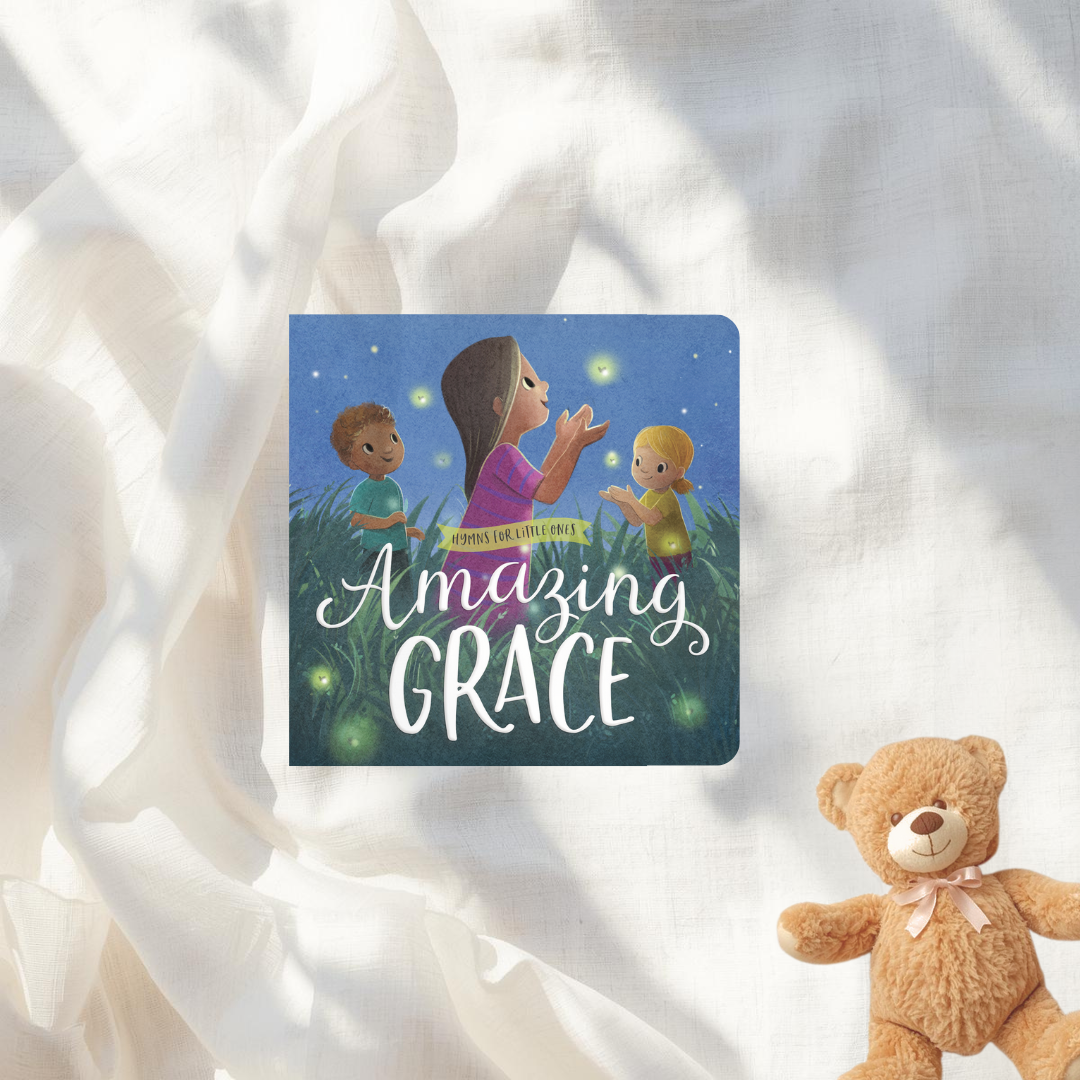 Amazing Grace board book for toddlers with watercolor illustrations and classic hymn lyrics