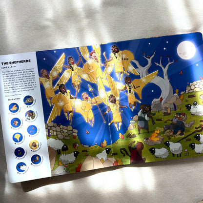 Seek and Find: The First Christmas children’s activity book – Christian Christmas seek-and-find about Jesus’ birth.