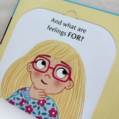 What Are Feelings For? Christian lift-the-flap board book for toddlers – faith-based story about emotions and God’s care.