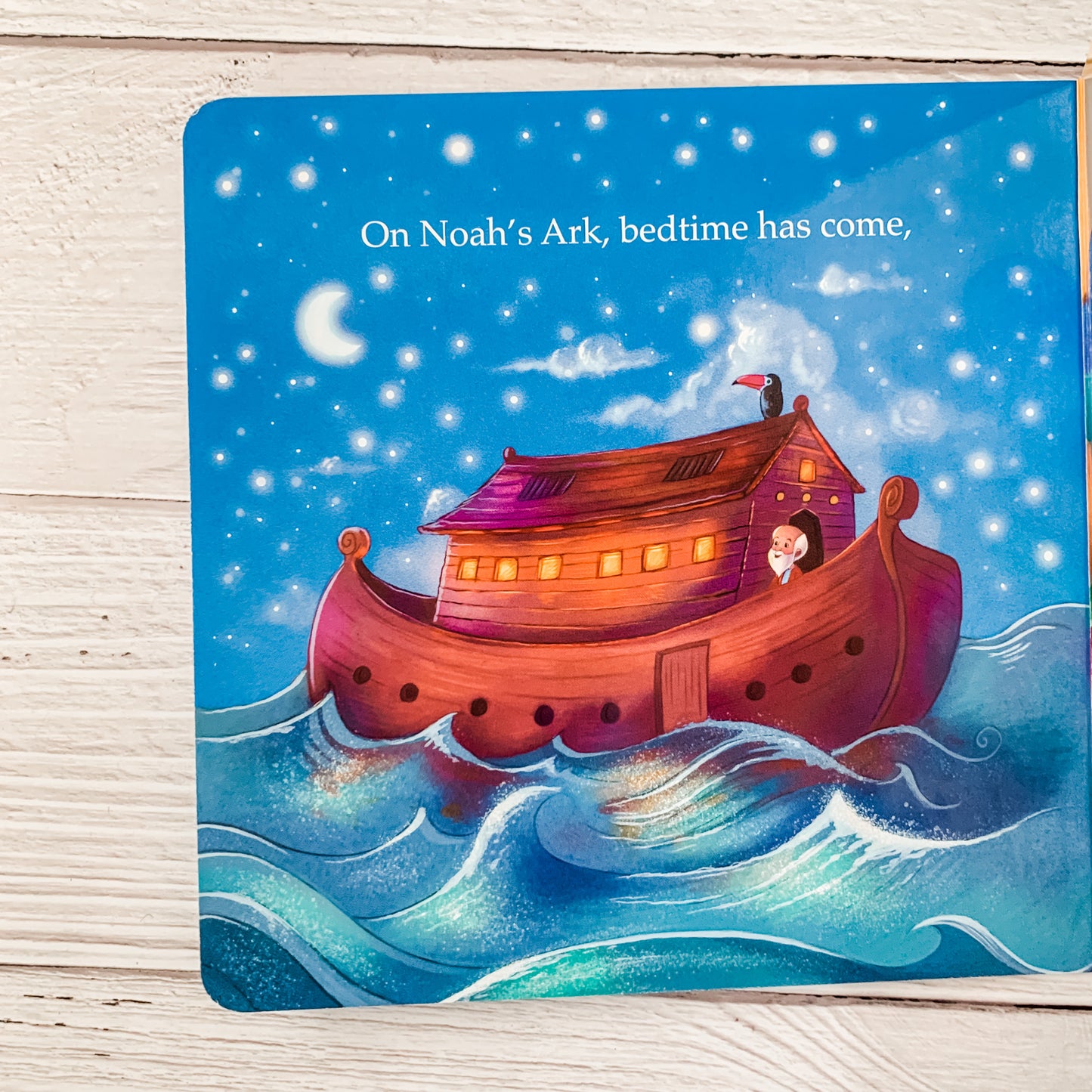 Bedtime on Noah’s Ark board book – Christian bedtime story with animal routines for toddlers