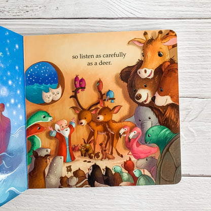 Bedtime on Noah’s Ark board book – Christian bedtime story with animal routines for toddlers