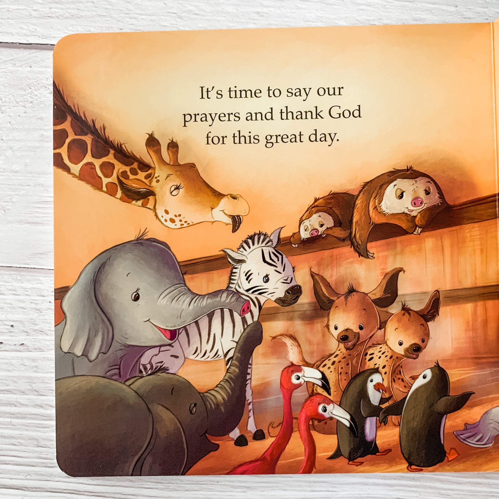 Bedtime on Noah’s Ark board book – Christian bedtime story with animal routines for toddlers