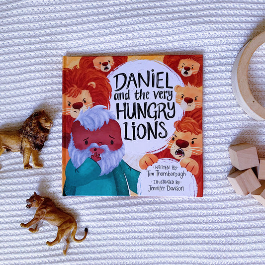 Daniel and the Very Hungry Lions children’s Bible storybook – Daniel 6 retelling about God’s protection and courage.