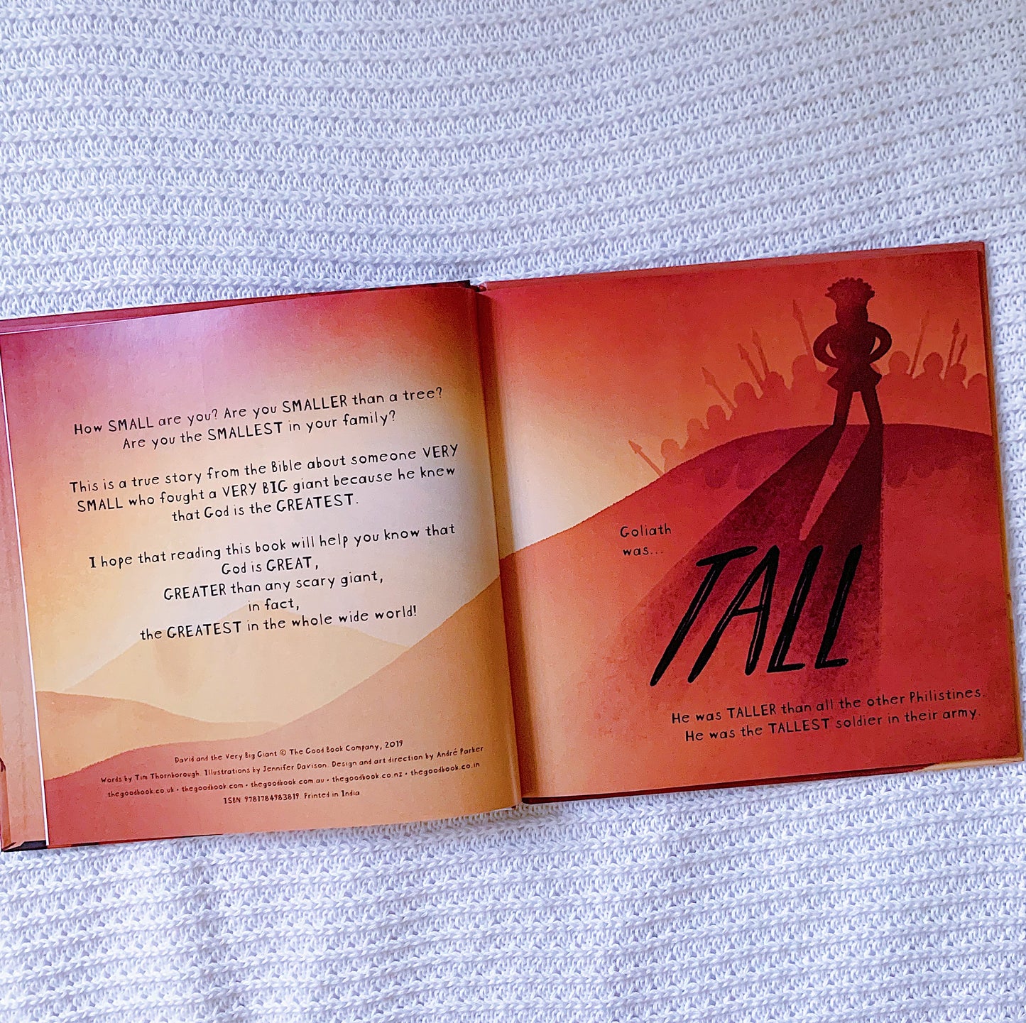 David and the Very Big Giant Christian children’s Bible storybook – story of David and Goliath, courage, and trust in God.