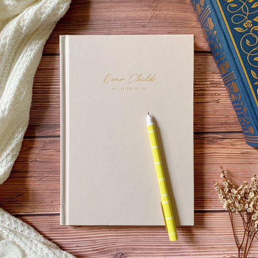 Dear Child: My Letters to You Christian keepsake journal – faith and memory book for parents to write letters to their child.