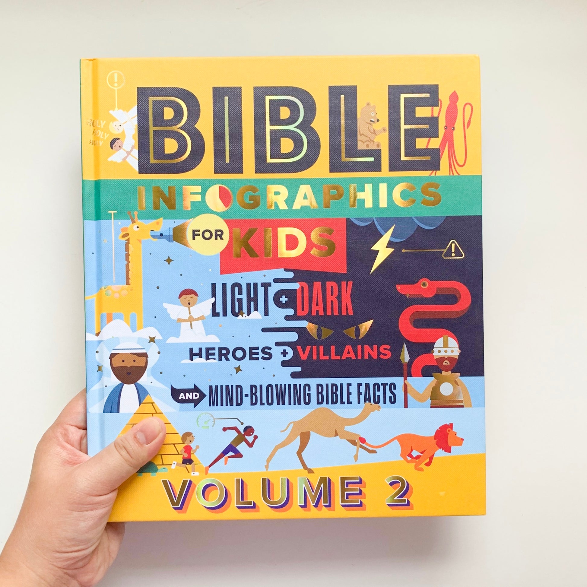 Bible infographics book for kids — Light and Dark, Heroes and Villains