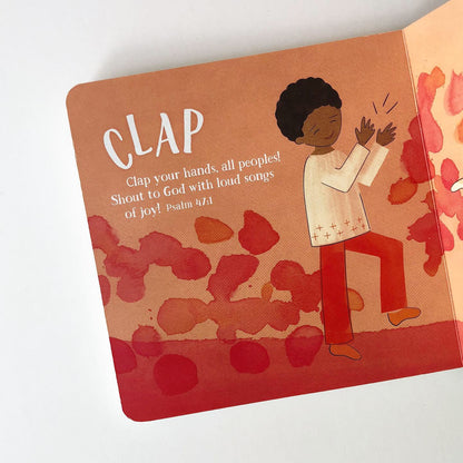 Psalms of Praise: A Movement Primer – Christian board book about worship and praise for toddlers.
