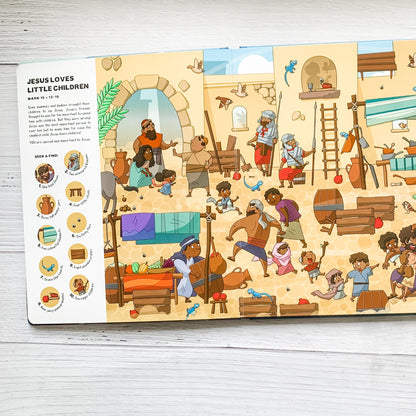 Seek and Find New Testament Bible Stories – Christian children’s activity book about Jesus and the early church.
