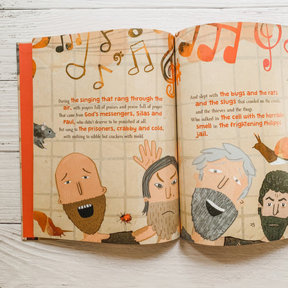 The Frightening Philippi Jail Christian children’s Bible storybook – story of Paul and Silas, faith, and joy in Jesus.