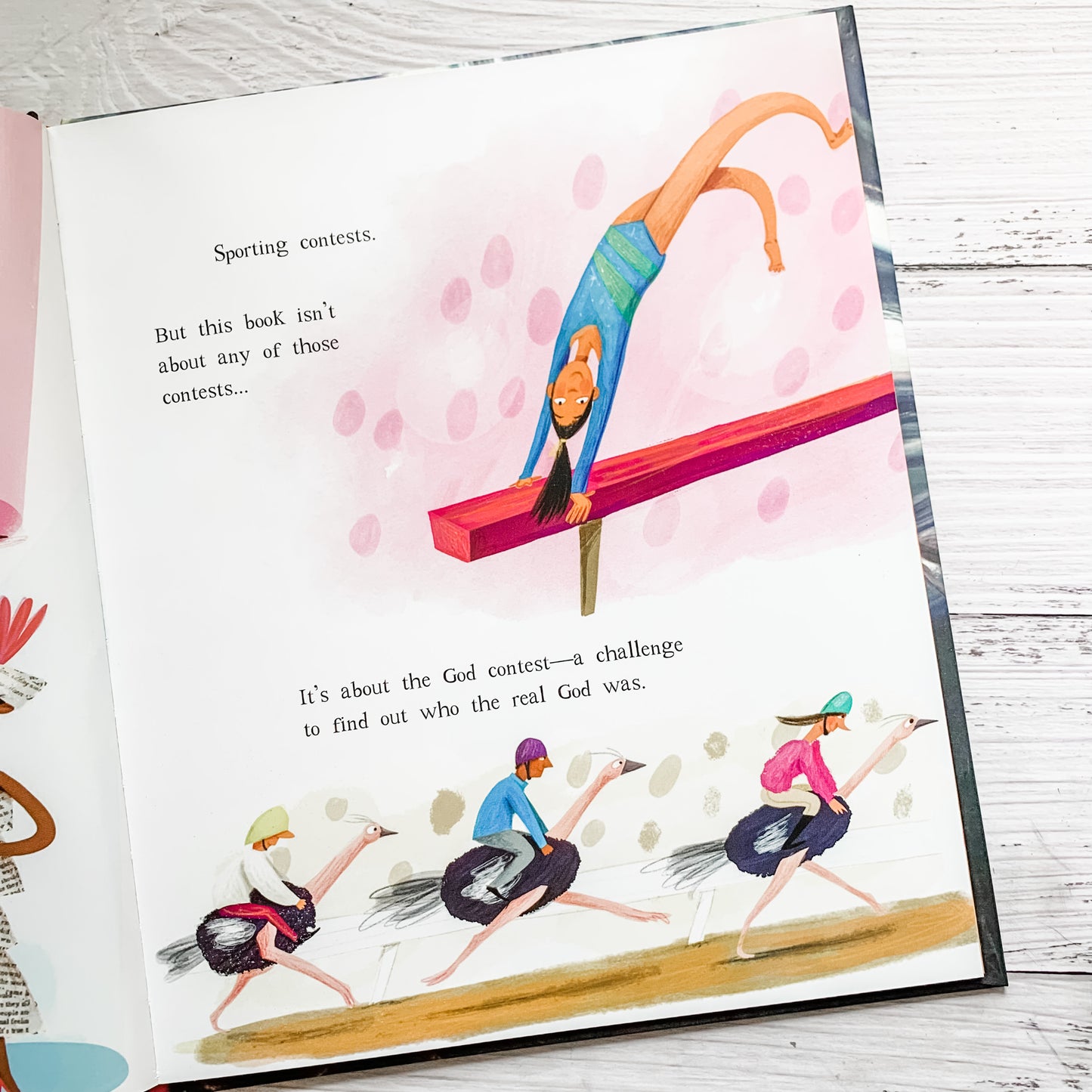 The God Contest Christian children’s Bible storybook – Elijah and Jesus story about God’s power, victory, and love.