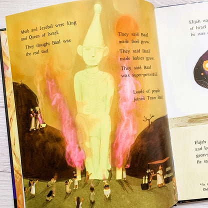 The God Contest Christian children’s Bible storybook – Elijah and Jesus story about God’s power, victory, and love.