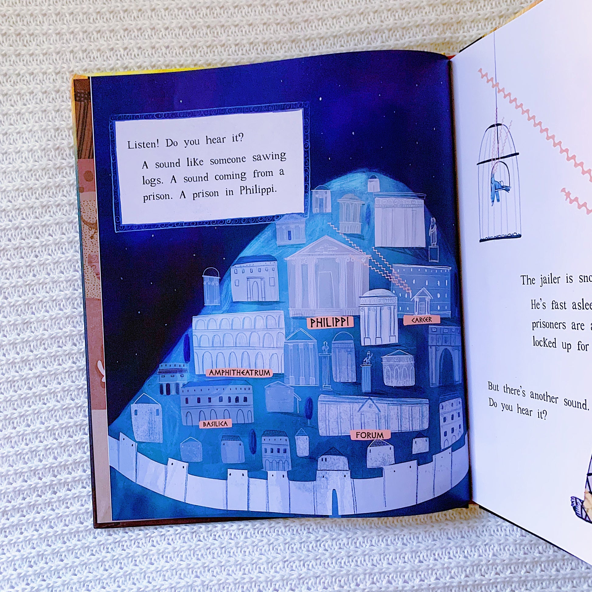 The Prisoners, the Earthquake, and the Midnight Song children’s Bible storybook – story of Paul and Silas in Acts 16.