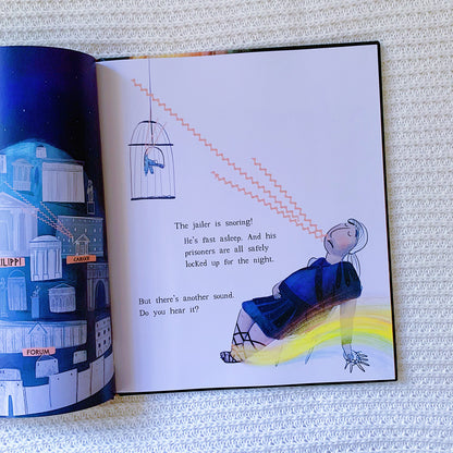 The Prisoners, the Earthquake, and the Midnight Song children’s Bible storybook – story of Paul and Silas in Acts 16.