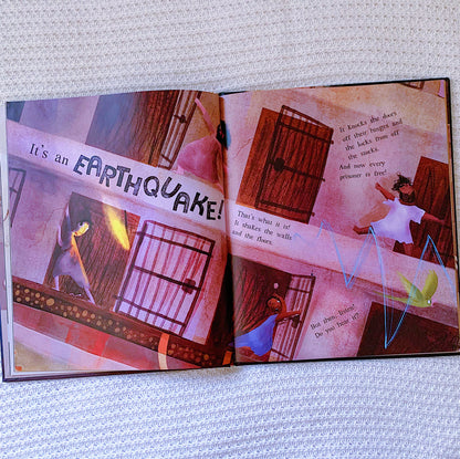 The Prisoners, the Earthquake, and the Midnight Song children’s Bible storybook – story of Paul and Silas in Acts 16.