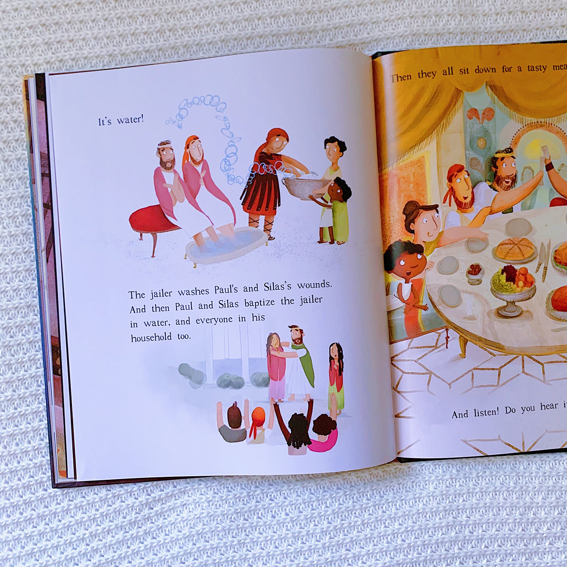 The Prisoners, the Earthquake, and the Midnight Song children’s Bible storybook – story of Paul and Silas in Acts 16.