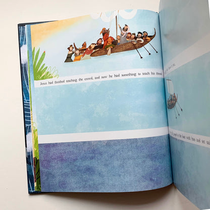 The Storm That Stopped Christian children’s Bible storybook – Jesus calms the storm and shows His power and love.